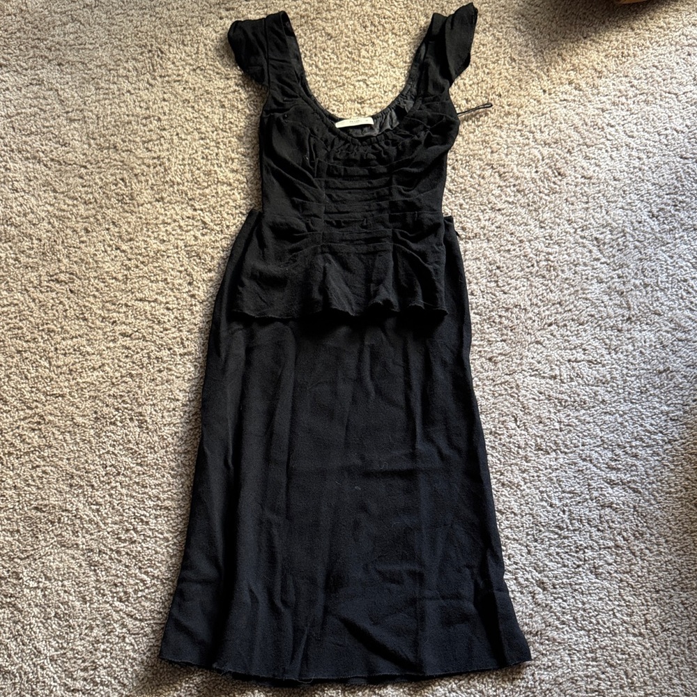 Prada Elegant Black Set - Top and Skirt